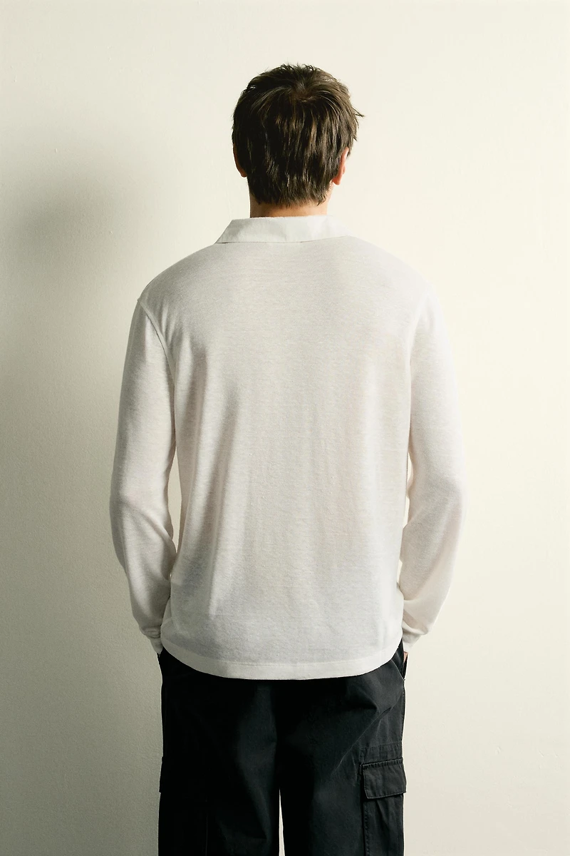 HEMP-VISCOSE BLEND REGULAR FIT POLO