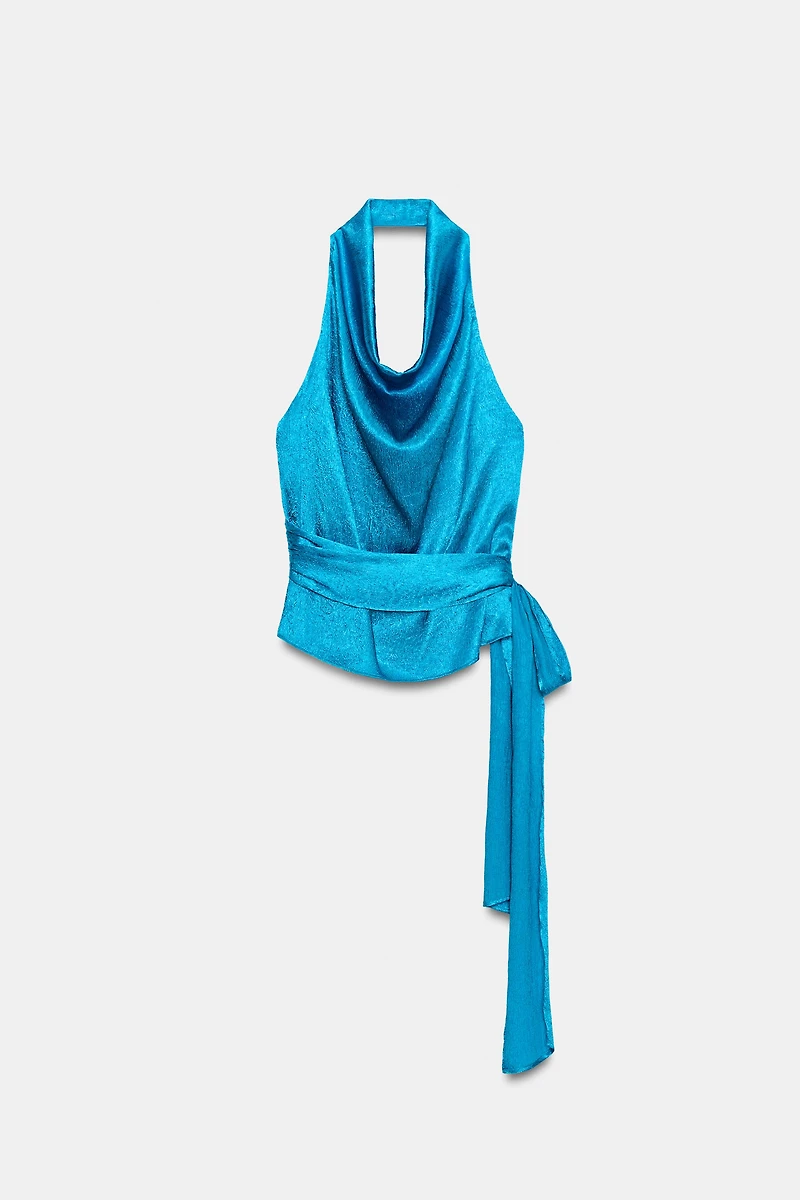TOP HALTER À NŒUDS