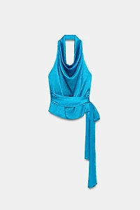 TOP HALTER À NŒUDS