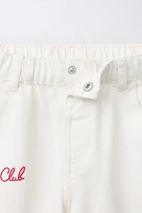 SNOOPY PEANUTS™ EMBROIDERED RELAXED TWILL PANTS