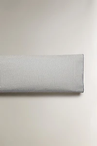 STRIPED SEERSUCKER PILLOWCASE WITH PIPING