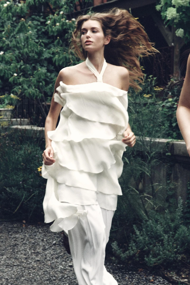 RUFFLED MINI DRESS