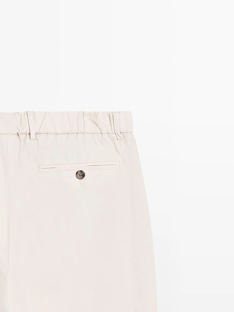 Jogger fit poplin trousers