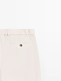 Jogger fit poplin trousers