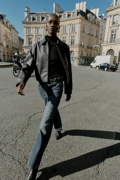 FAUX LEATHER JACKET