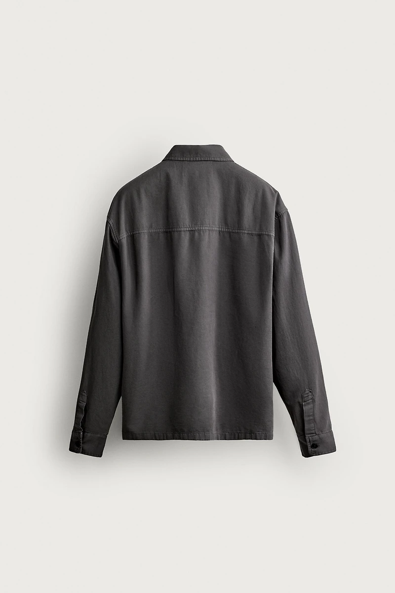 RELAXED FIT WASHED OVERSHIRT