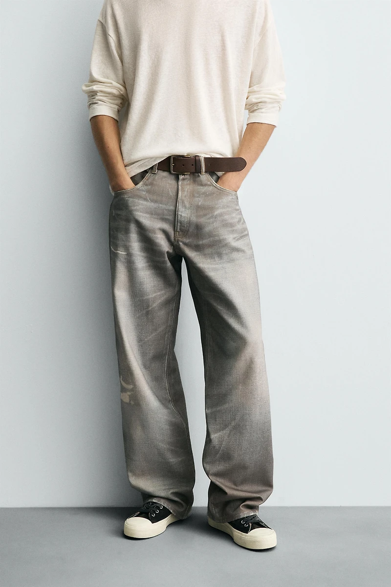 PRINTED BAGGY FIT JEANS