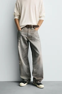 PRINTED BAGGY FIT JEANS