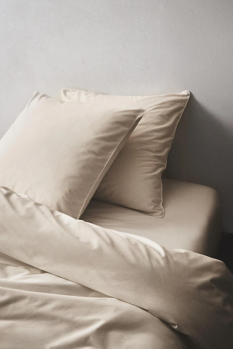 COTTON PERCALE PILLOWCASE (300 THREAD COUNT)