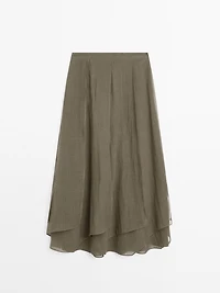 Long flowing skirt with ruffles