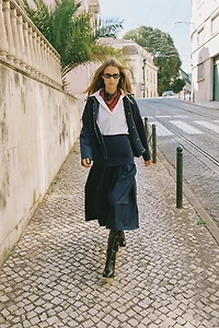 BLOUSON BOMBER INTERLOCK À COL MONTANT