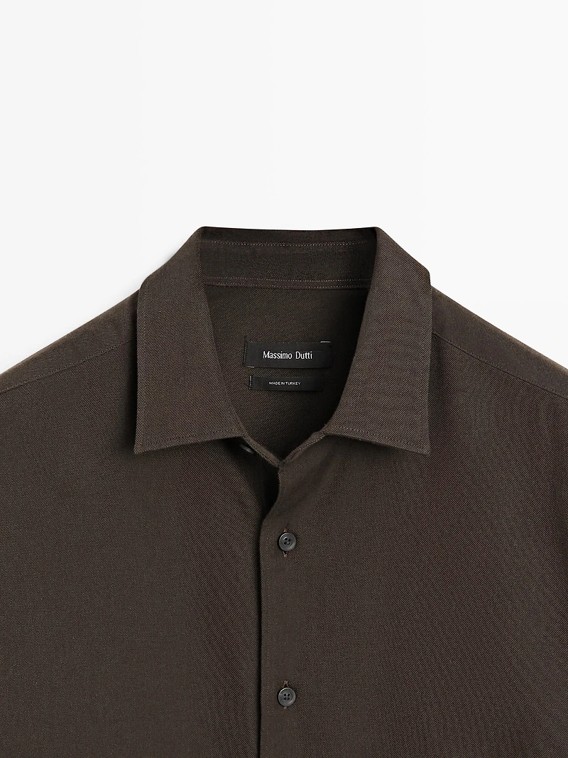Regular fit twill shirt
