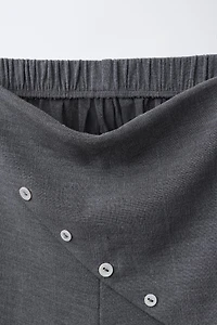 PANTALON LARGE EFFET PARÉO À BOUTONS