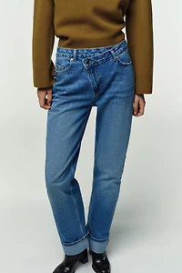 Z.09 HIGH-WAISTED STRAIGHT CROSSOVER FULL LENGTH JEANS