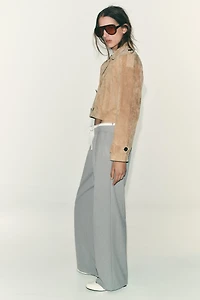 PANTALON LARGE À TAILLE DOUBLE