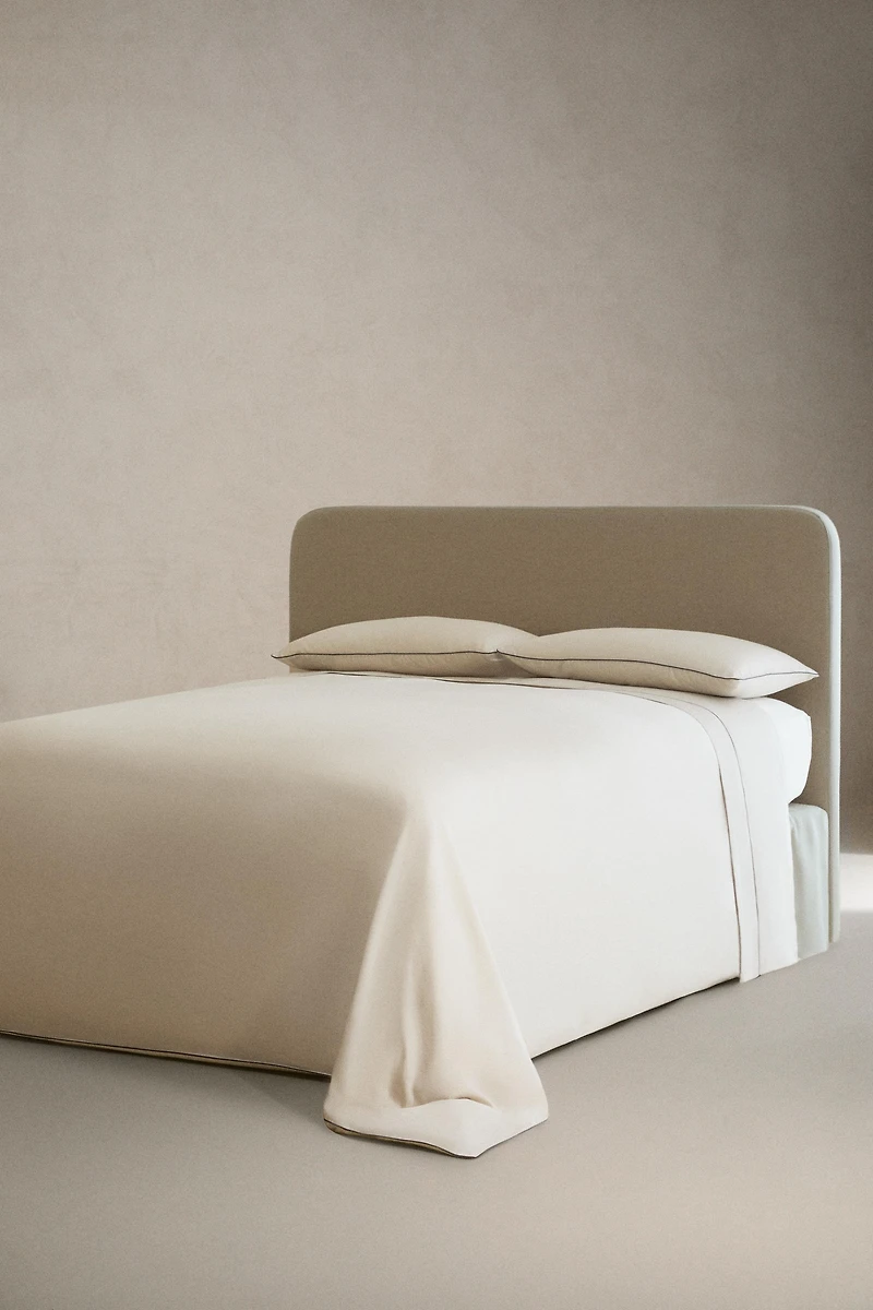 HOUSSE DE COUETTE SATIN PASSEPOIL