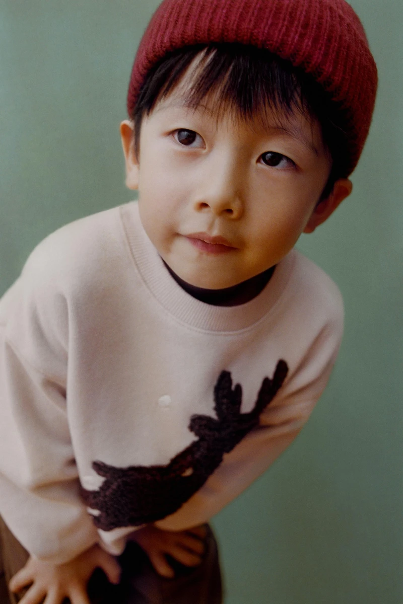 SWEAT PIÈCE RENNE EFFET MOUTON