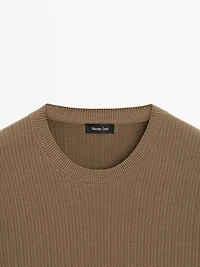 Short sleeve cotton knit T-shirt