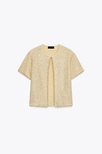 SEQUIN KNIT CARDIGAN