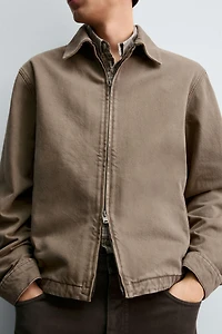 ZIP-UP DENIM JACKET