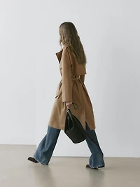 100% cotton trench coat