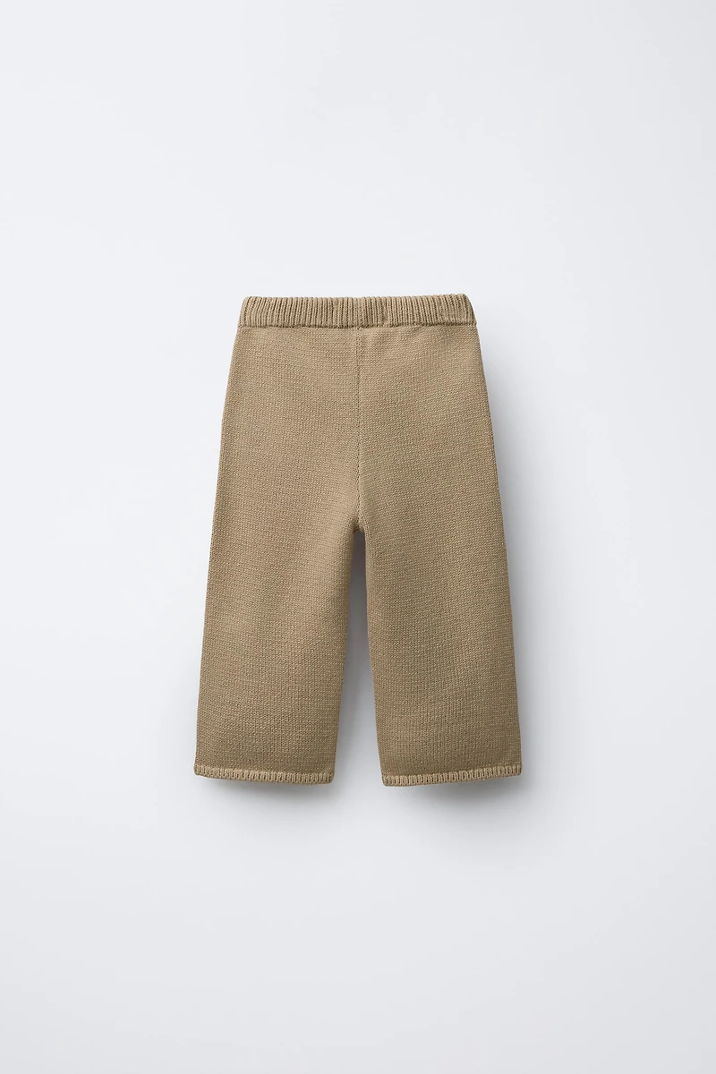 JUPE-CULOTTE EN MAILLE BRODÉE CŒURS
