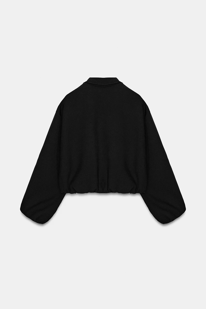 PUFF SLEEVE ZIP JACKET