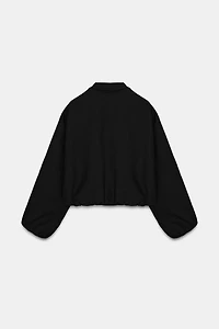 PUFF SLEEVE ZIP JACKET