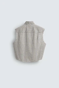 CHEMISE DÉBARDEUR BOXY FIT À CARREAUX