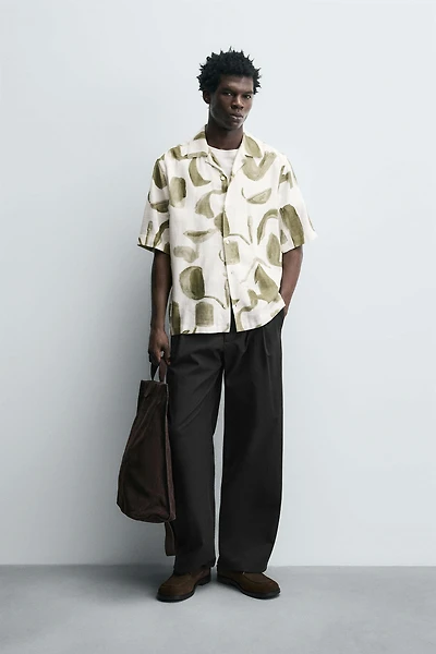 PRINTED VISCOSE - LINEN SHIRT