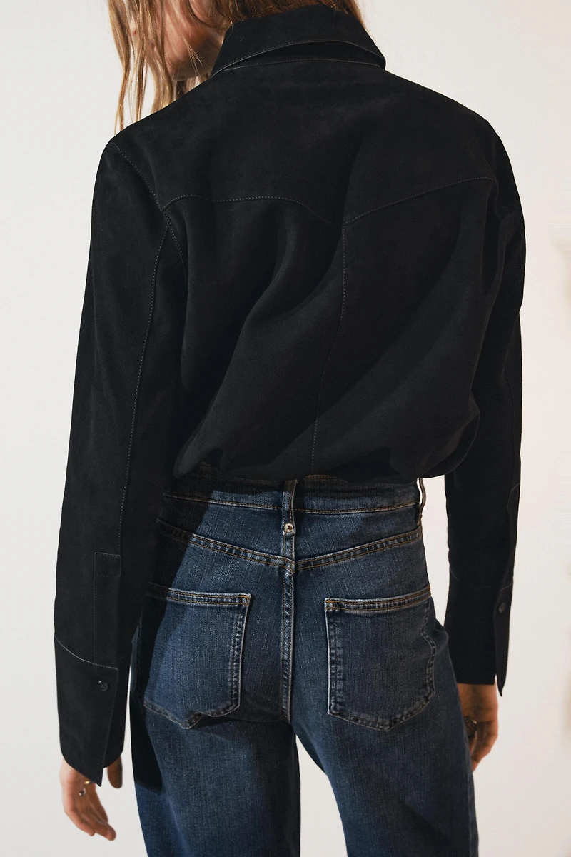 ZW COLLECTION SUEDE LEATHER SHIRT
