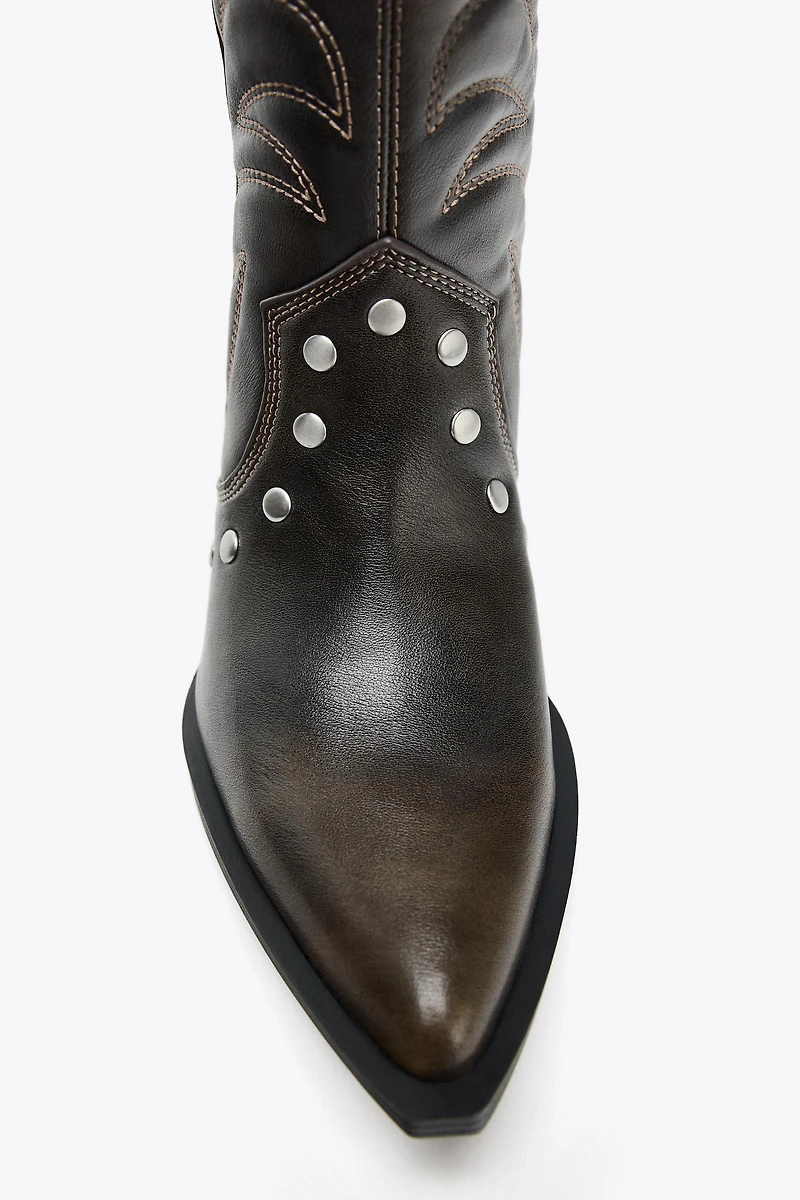 COWBOY STUDDED BOOTS