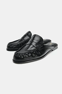MOCASSINS OUVERTS À L'ARRIÈRE FRONCÉS