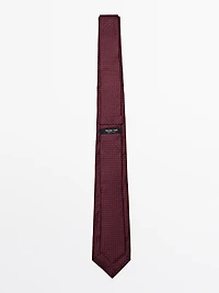 100% silk polka dot tie