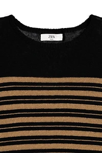 STRIPED LINEN - VISCOSE JUMPER