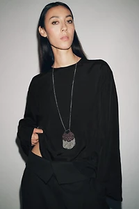 CROCHET BAG LONG NECKLACE