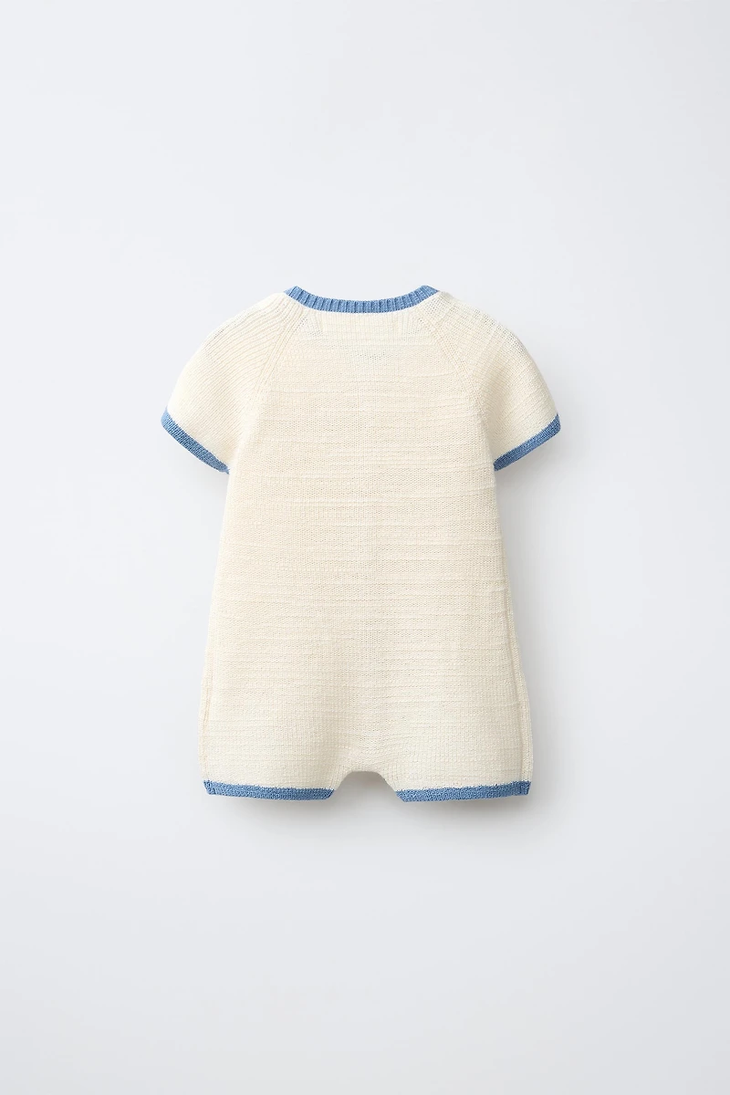 COMBI-SHORT EN MAILLE CHIOTS