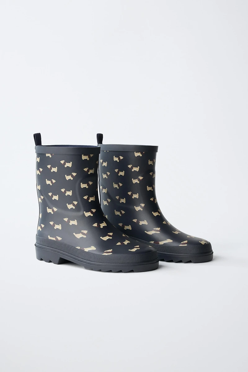 PUPPY PRINT RAIN BOOTS