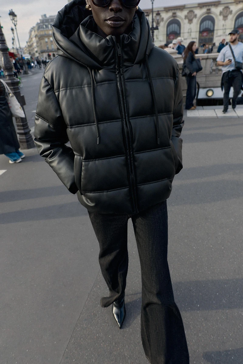 ANORAK MATELASSÉ MATIÈRE SYNTHÈTIQUE DÉPERLANT COUPE-VENT