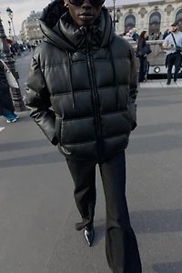 ANORAK MATELASSÉ MATIÈRE SYNTHÈTIQUE DÉPERLANT COUPE-VENT