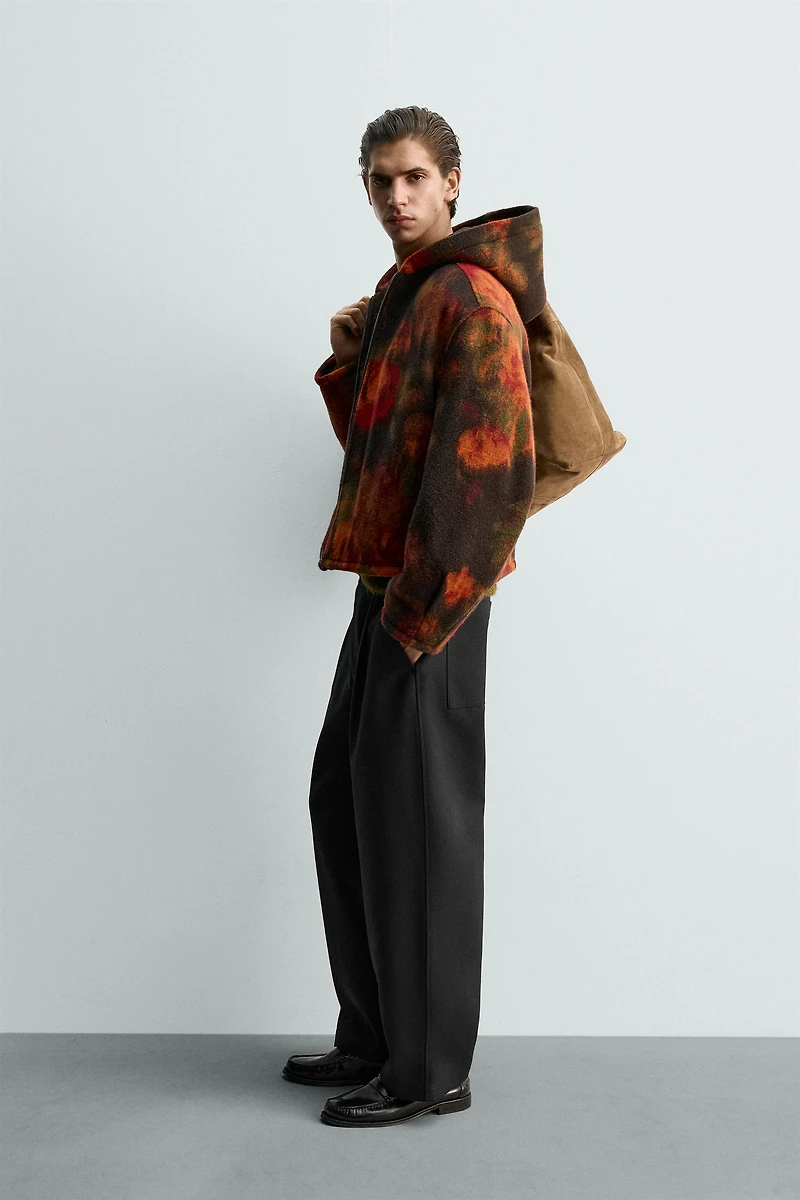 BLOUSON COUPE BOXY À CAPUCHE