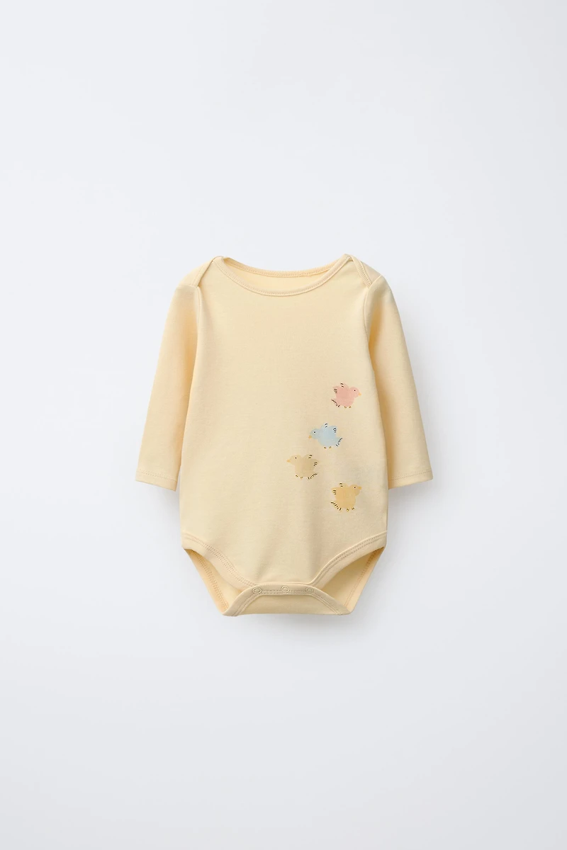 FIVE-PACK OF BIRD BODYSUITS