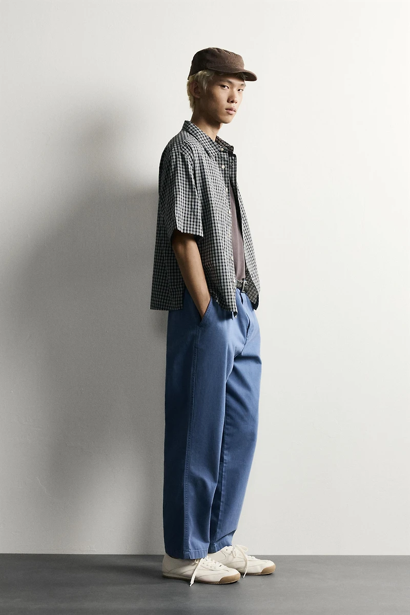 RELAXED FIT JACQUARD CHECK SHIRT