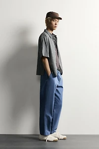 RELAXED FIT JACQUARD CHECK SHIRT