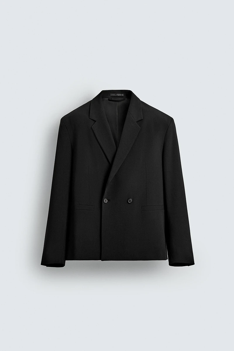 WOOL DOUBLE-BREASTED SUIT JACKET