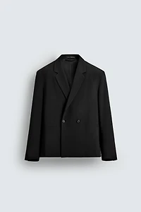WOOL DOUBLE-BREASTED SUIT JACKET