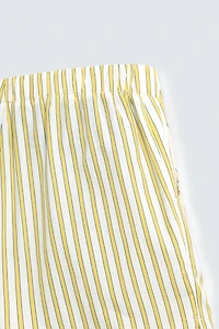 STRIPED EMBROIDERED SHORTS