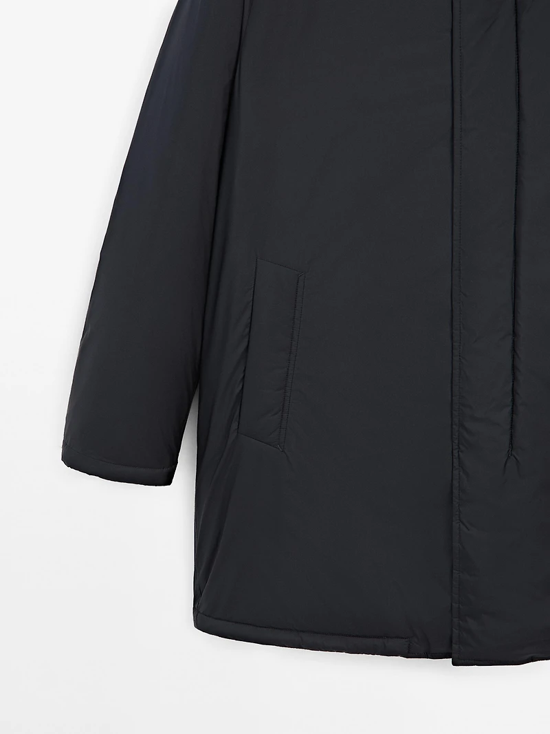 Parka ultra-légère en duvet mélangé hydrofuge