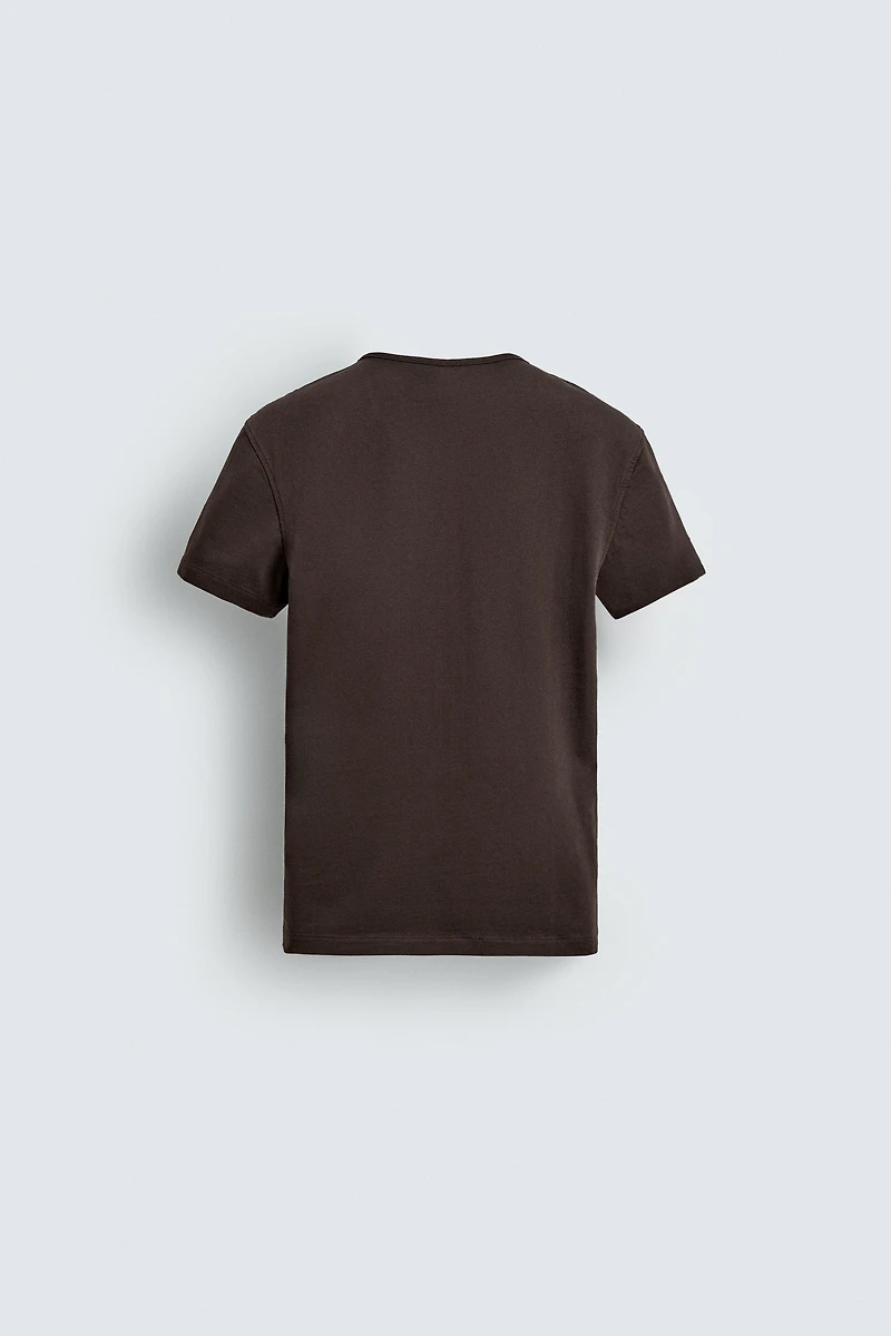 SLIM FIT HENLEY T-SHIRT