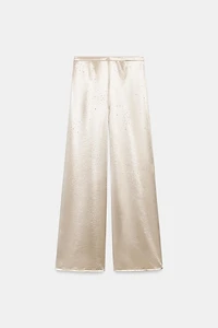 SPARKLY SATIN EFFECT PANTS